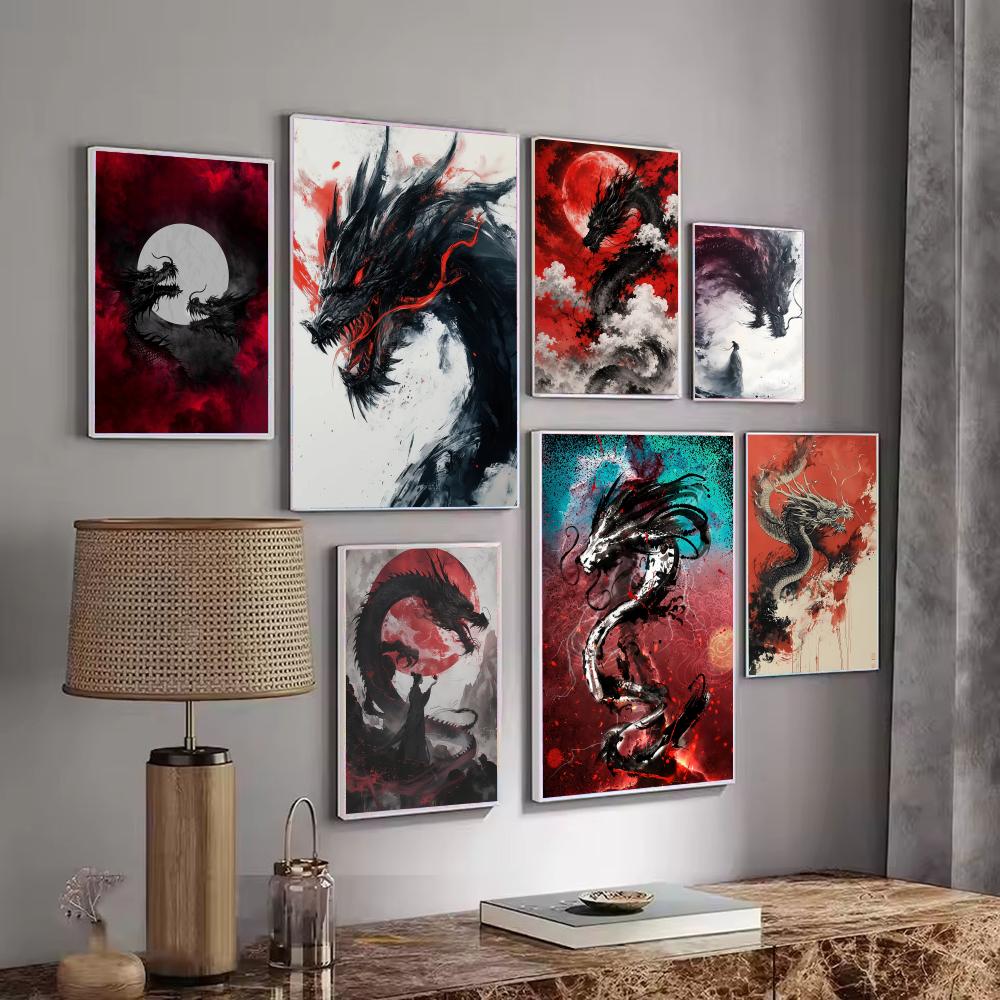 Black Dragon Poster Waterdicht - Esports Gaming Wallpaper recensie en prijs