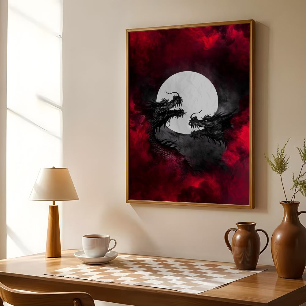 Black Dragon Poster Waterdicht - Esports Gaming Wallpaper recensie en prijs