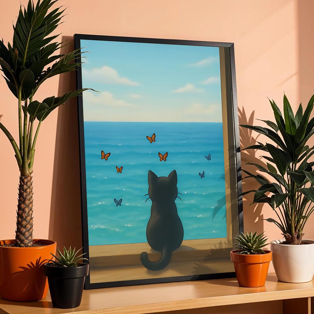 Kat op het strand poster wandd - Esports Gaming Wallpaper recensie en prijs